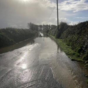 Road flooding in South Wexford today