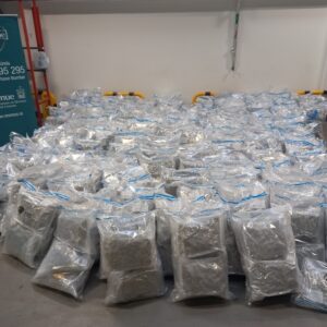 Saturday 10th August 2024, Gardaí assisted Revenue officers in the seizure of approximately 783 kgs of herbal cannabis and 70 kgs of cannabis resin, with an estimated value of approximately €16,086,000, at Rosslare Europort.